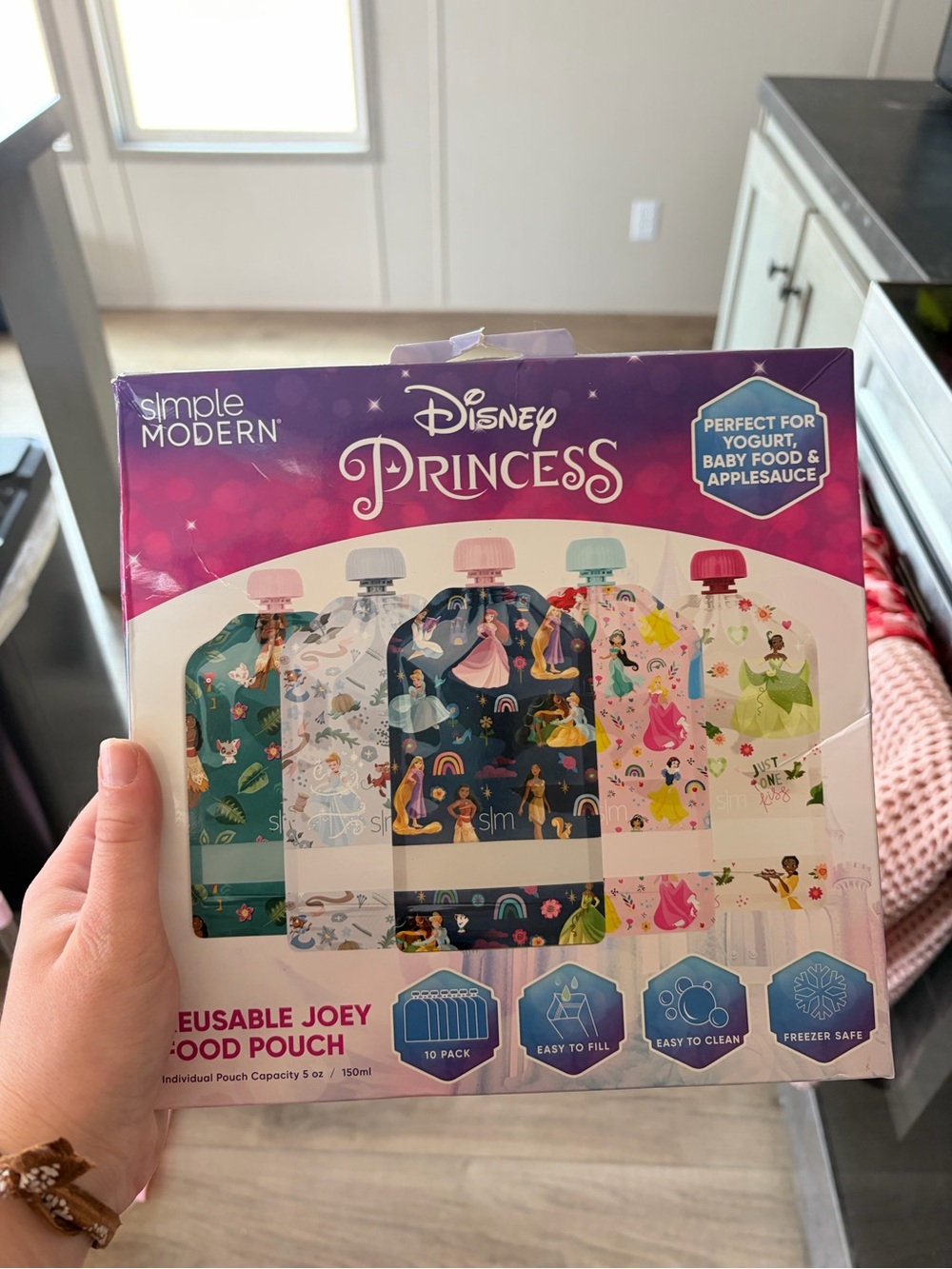 Simple Modern: Disney Princess Reusable Food Pouches - Pink & Teal